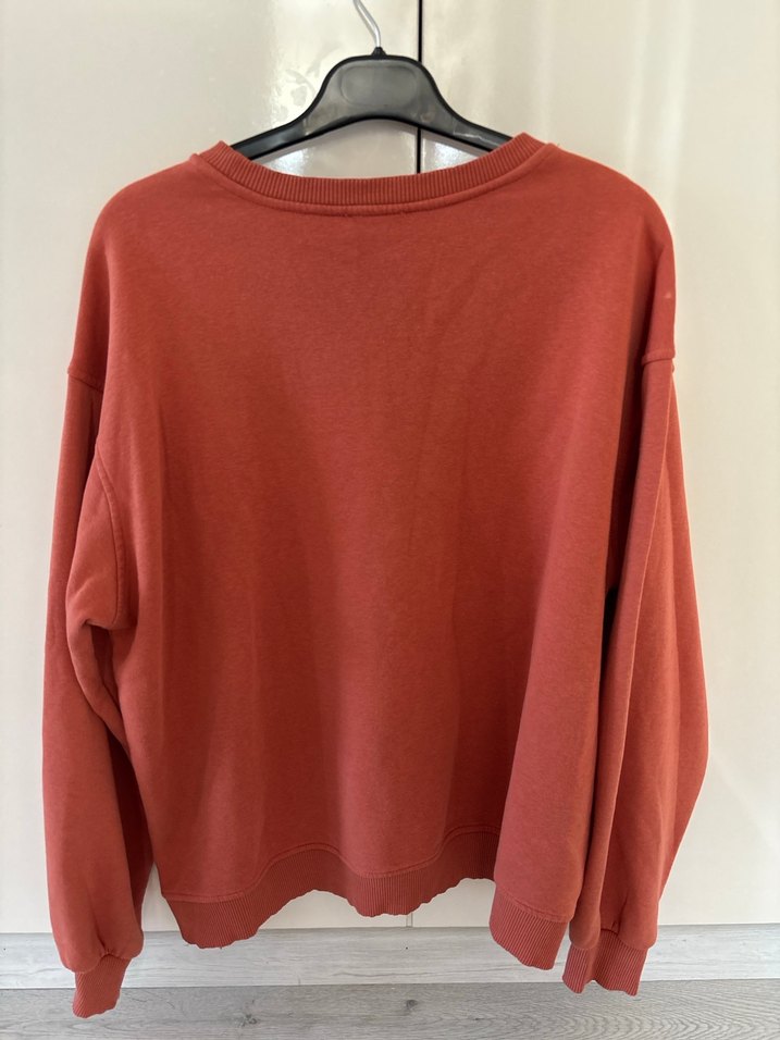 Kiremit rengi Uzun Kollu Oversize Sweatshirt - Görsel 2