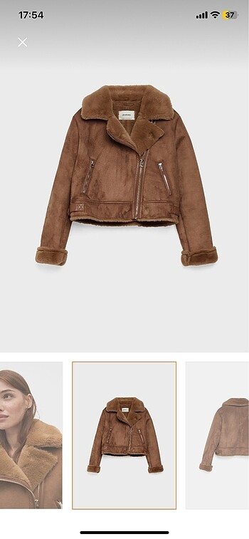 m Beden stradivarius kürklü biker ceket