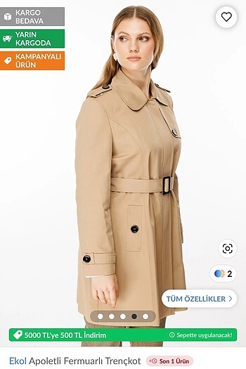 Ekol Camel renginde trençkot