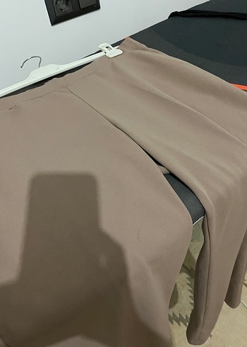 Bej Kadın Kumaş Pantolon İspanyol paça - Görsel 2