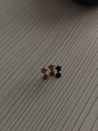 3 renk piercing yıldız