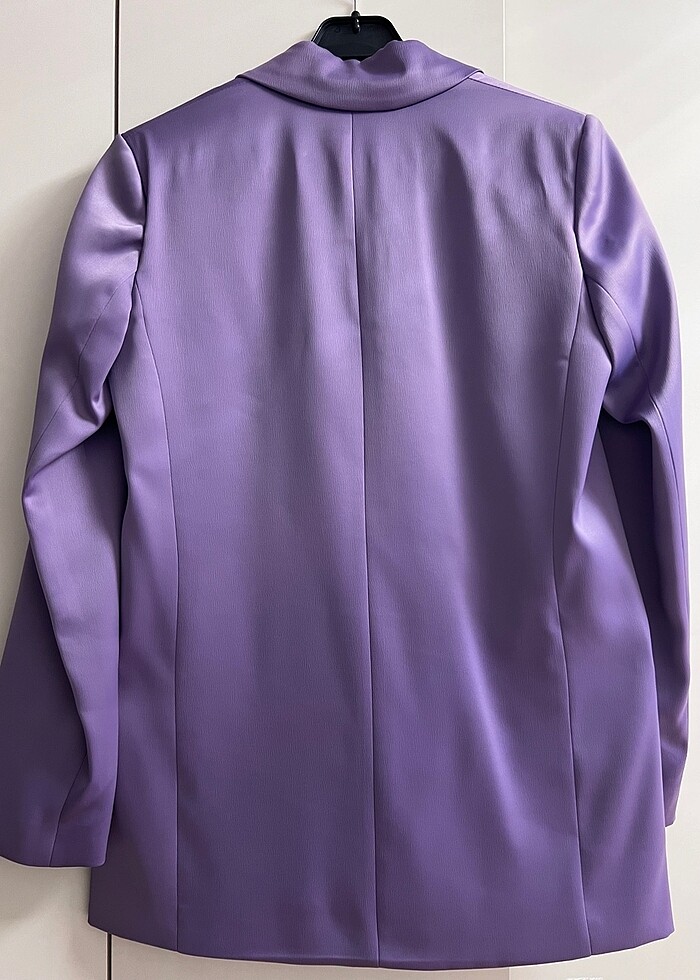 LİLA SATEN BLAZER CEKET - Görsel 2