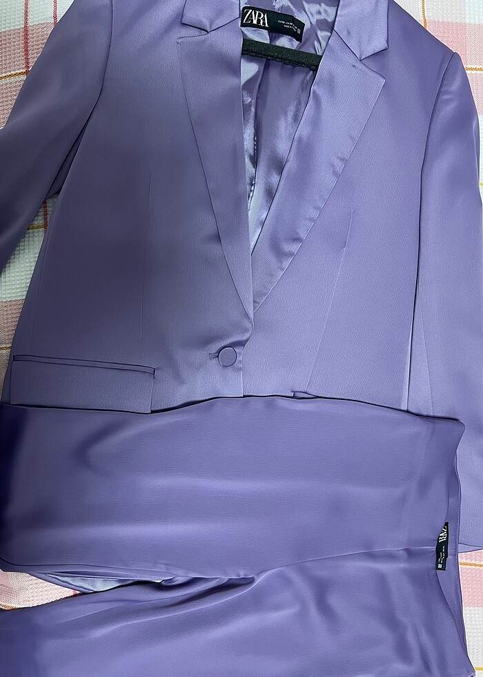 LİLA SATEN BLAZER CEKET - Görsel 4