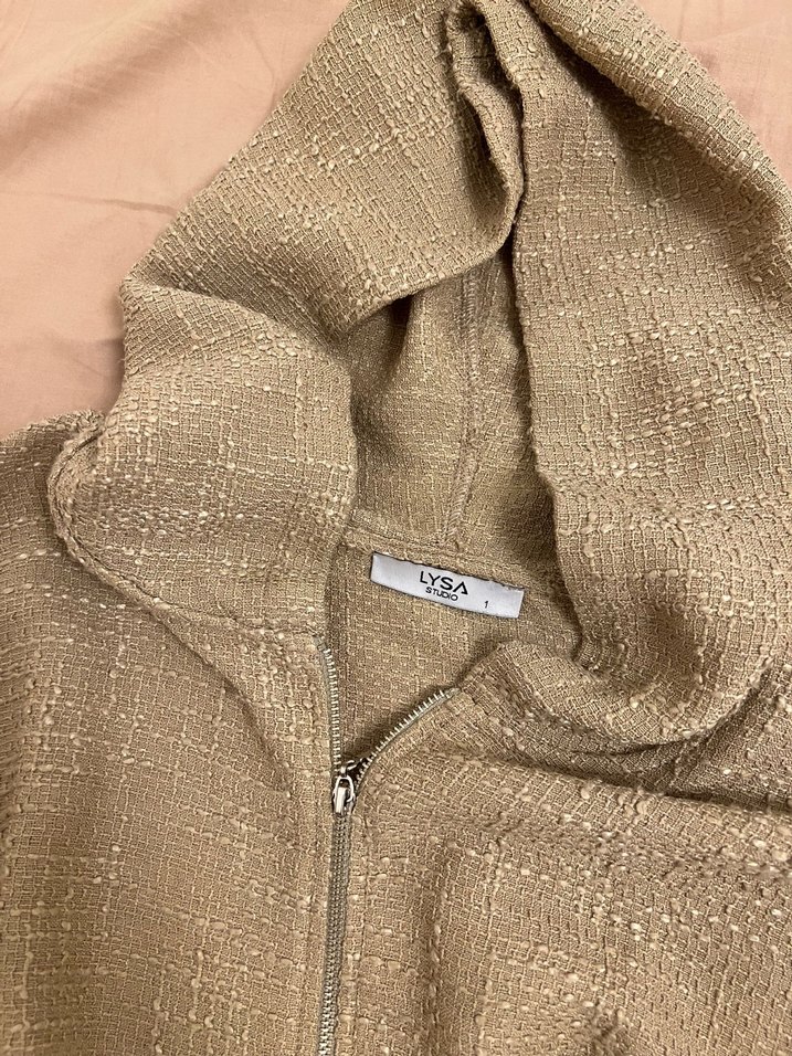 Bej Örgü Kadın Takım - Rahat Kesim, Uzun - Görsel 3