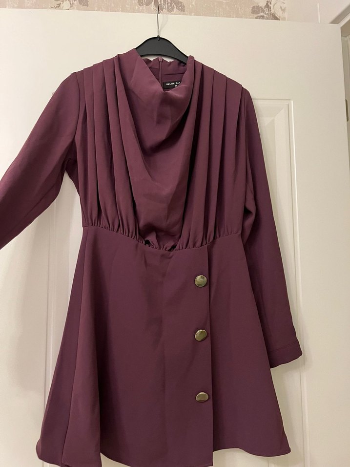 Mor Uzun Kollu Drapeli Kadın Takım - Görsel 3