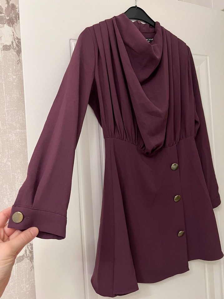 Mor Uzun Kollu Drapeli Kadın Takım - Görsel 2