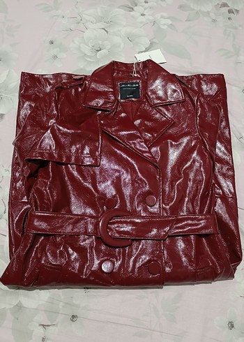 Bershka Deri Trençkot - Görsel 8