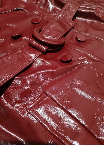 Bershka Deri Trençkot - Görsel 5