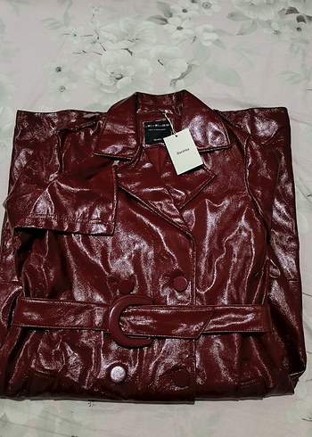 Bershka Deri Trençkot - Görsel 7