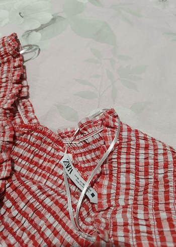 Kırmızı Fırfırlı Mini Bluz - Görsel 2