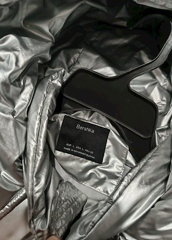 Kadın Metalik Gri Kapüşonlu Kış Ceketi - Görsel 2