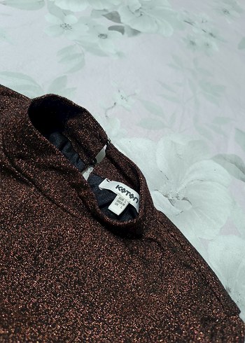 Uzun Kollu Kahverengi Drapeli Kadın Elbise - Görsel 4