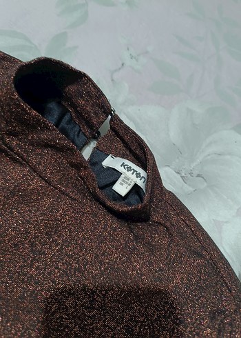 Uzun Kollu Kahverengi Drapeli Kadın Elbise - Görsel 3