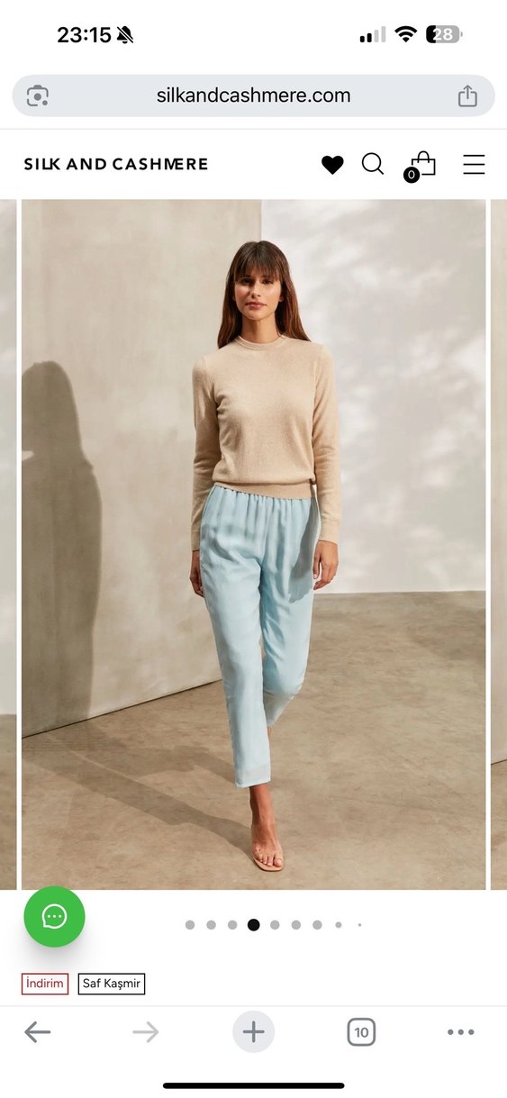 Bej Kadın Yün Bisiklet Yaka Kazak - Görsel 2