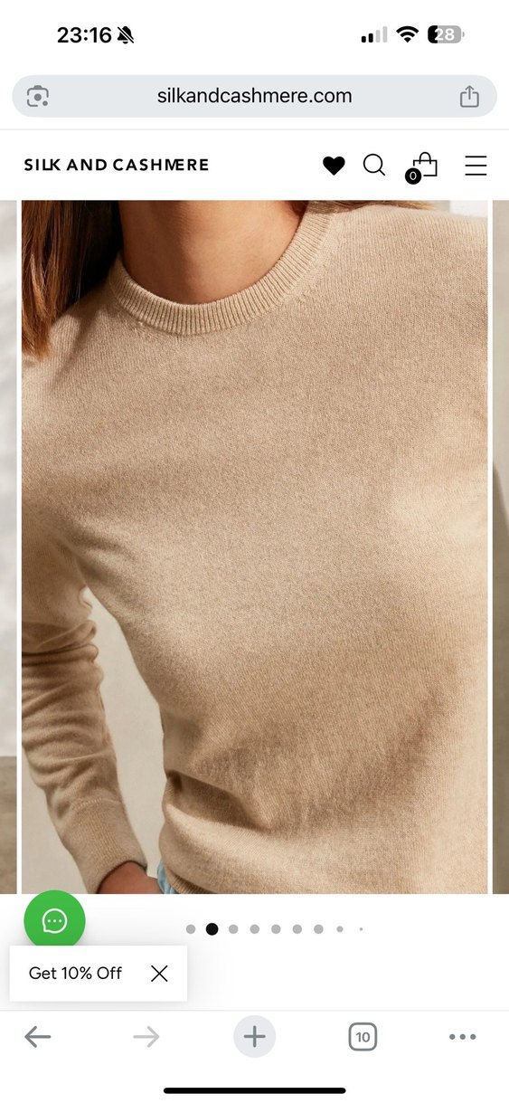 Bej Kadın Yün Bisiklet Yaka Kazak - Görsel 3