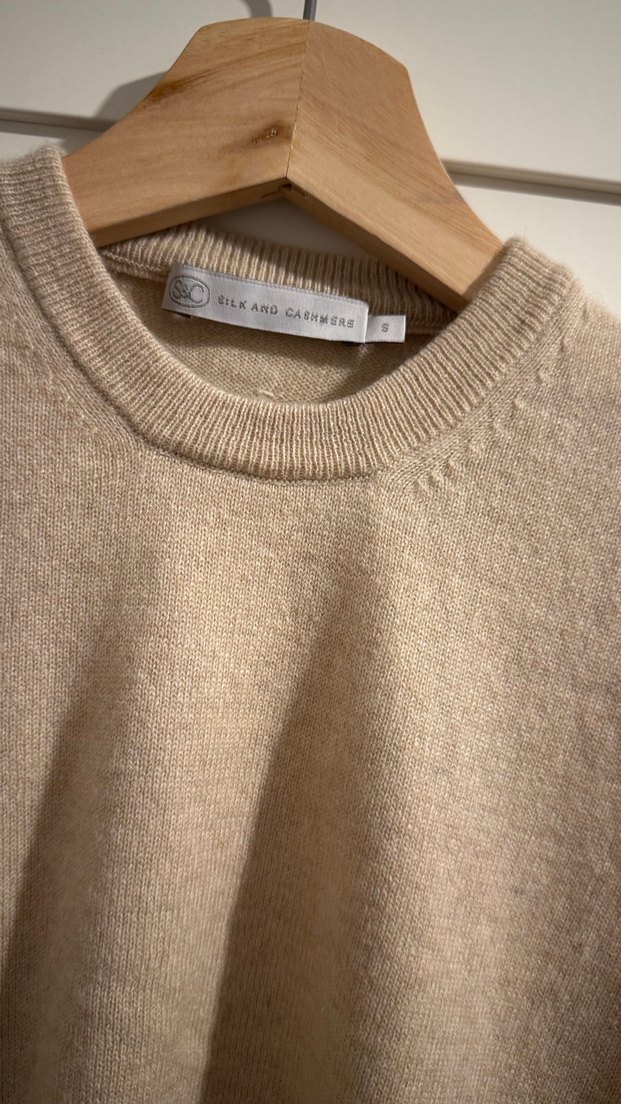 Bej Kadın Yün Bisiklet Yaka Kazak - Görsel 5