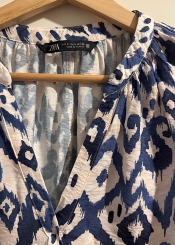 Zara Bohem Desenli Düğmeli V Yaka Kadın Gömlek - Görsel 2