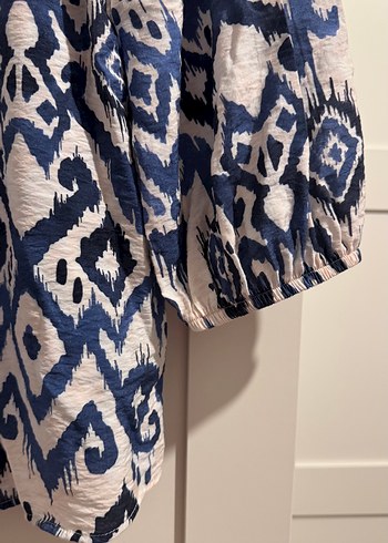 Zara Bohem Desenli Düğmeli V Yaka Kadın Gömlek - Görsel 4
