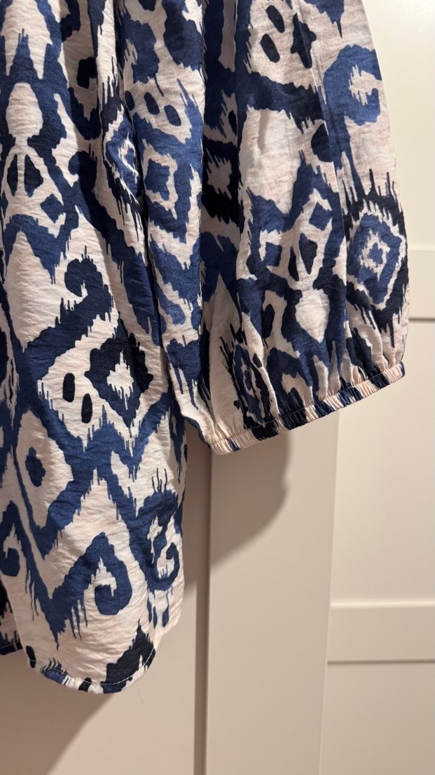 Zara Bohem Desenli Düğmeli V Yaka Kadın Gömlek - Görsel 4