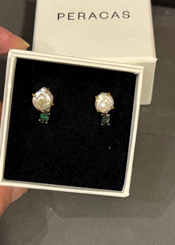 Beatrice Mini Beyaz Boncuklu Küpe - Görsel 3