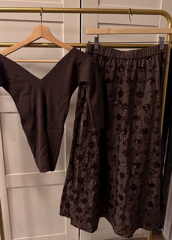 Max Mara Bohem Kahverengi Midi Etek - Görsel 5