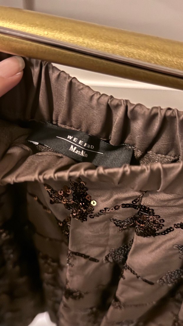 Max Mara Bohem Kahverengi Midi Etek - Görsel 3