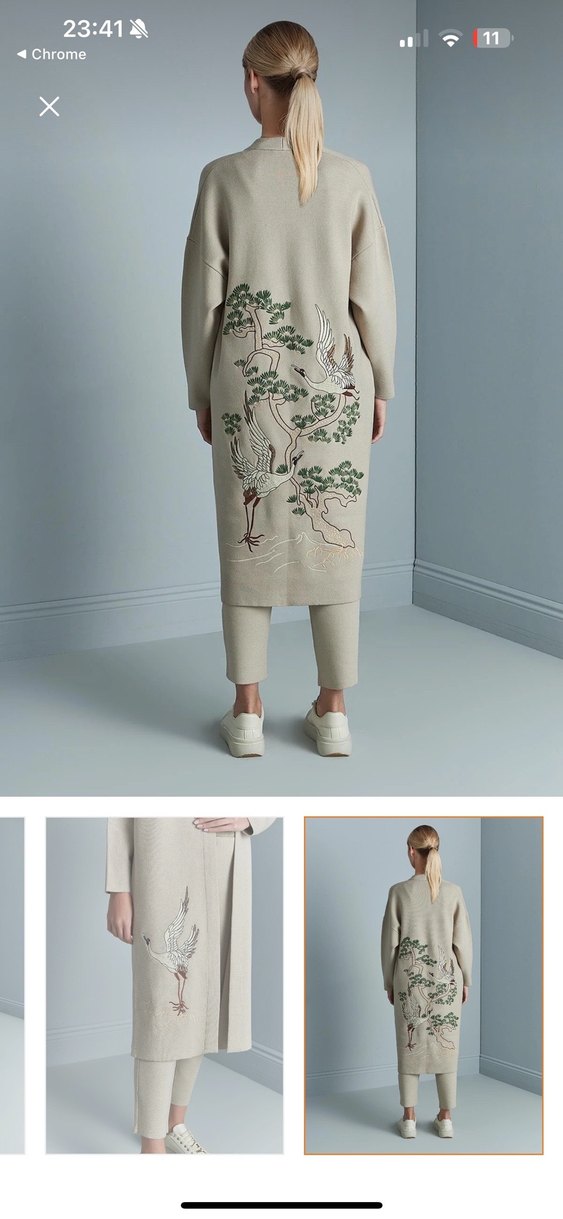 Join Us Bej Nakışlı Kaban - Görsel 2