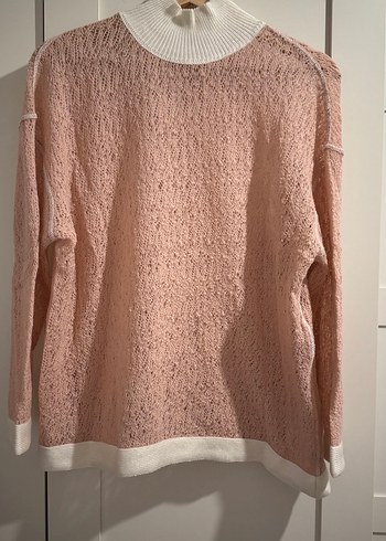 Pembe Kadın Kısa Triko Kazak - Görsel 6