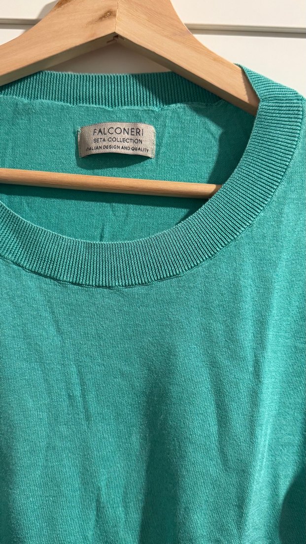 Falconeri Bisiklet Yaka Kadın Keten Kazak - Görsel 2