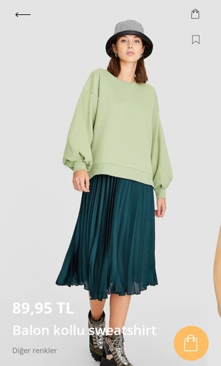 Stradivarius Yeni Sezon Sweat Balon kol #stradivarius
