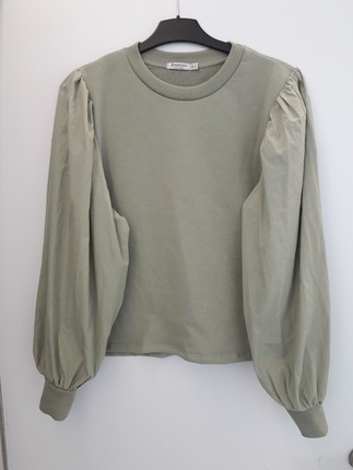 l Beden Stradivarius Yeni Sezon Sweat Balon Kol,poplin Kol sweat