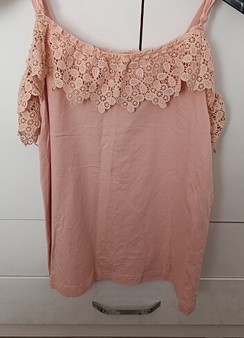 xl Beden Pudra rengi bluz
