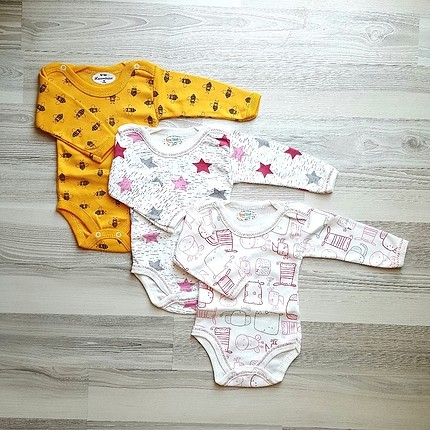 3'lü Kız Bebek Body Set