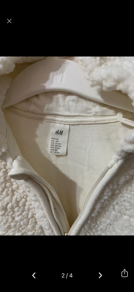 Beyaz Kürklü Bebek tulum - Görsel 3