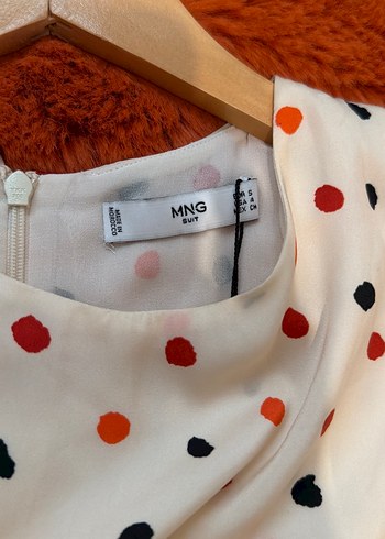 Puantiye Desenli Uzun Kolsuz Kadın Elbise - Görsel 3