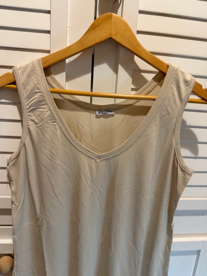 Bej V-Yaka Kolsuz Kadın Atlet - Görsel 2