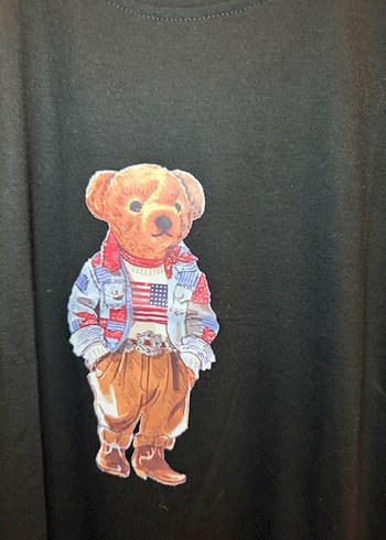 Siyah Baskılı Kısa Kollu Tişört - Görsel 3