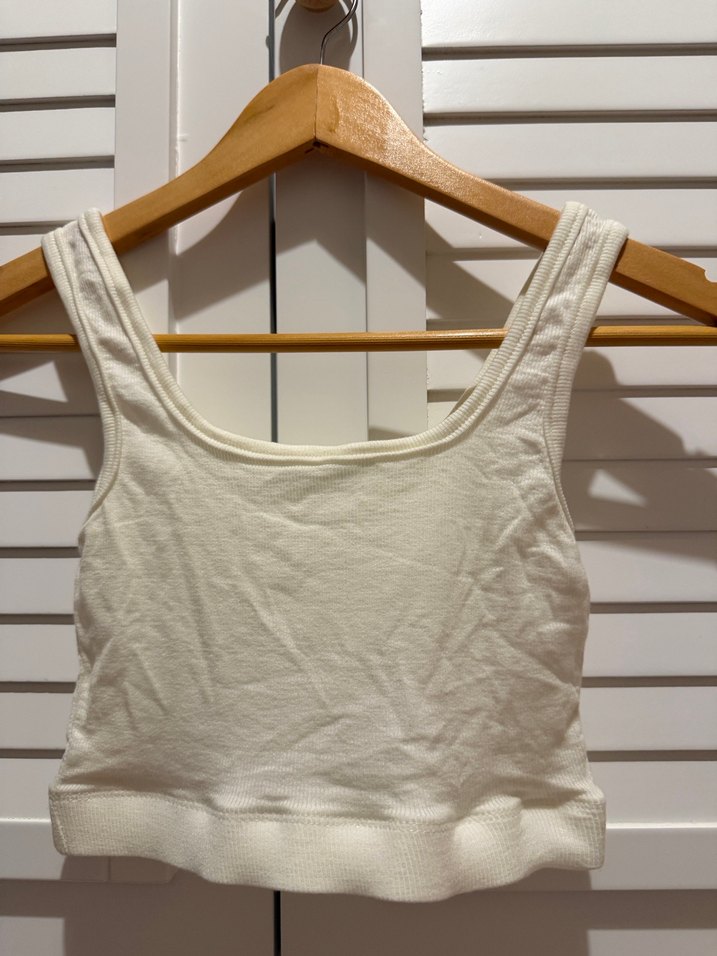 Beyaz Keten Kadın Atlet - Görsel 2