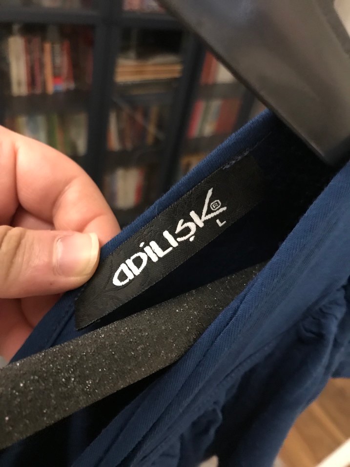 Adil ışık marka Lacivert Drapeli V Yaka Midi Elbise - Görsel 3