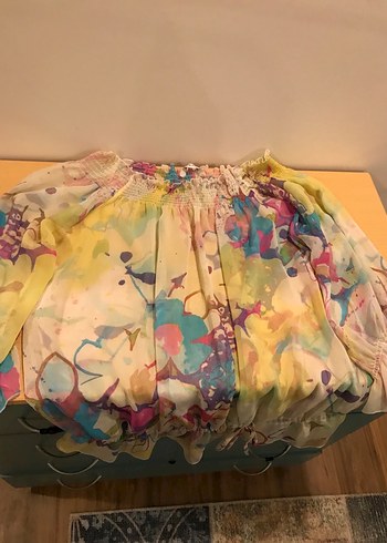 Bağlamalı Desenli Bohem Uzun Kollu Bluz - Görsel 4