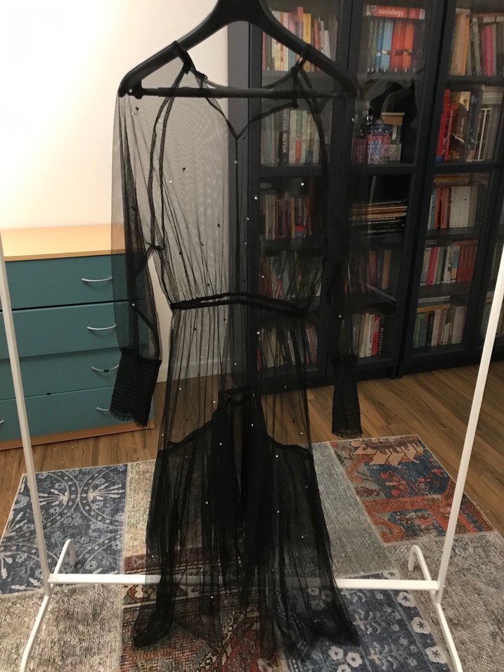 Twist marka wednesday addams temalı gotik elbise - Görsel 2