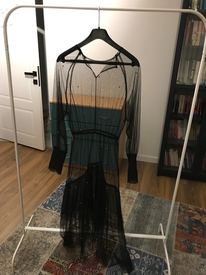 Twist marka wednesday addams temalı gotik elbise - Görsel 4