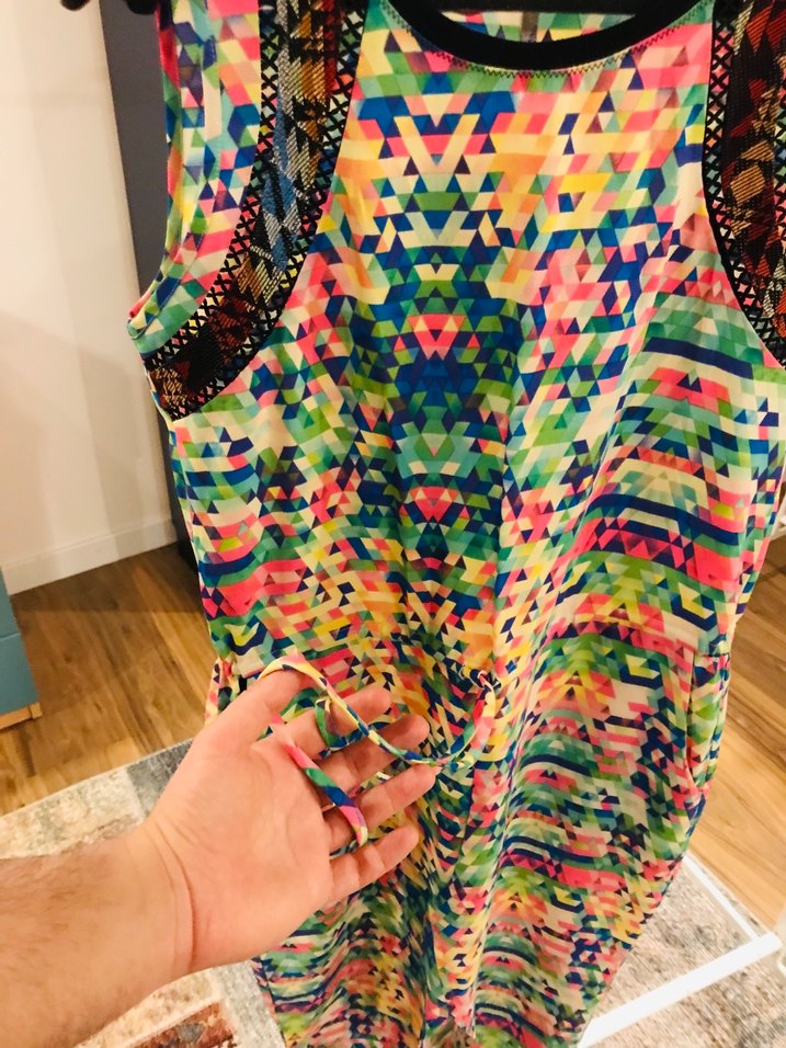 Renkli Bohem Desenli Kısa elbise twist marka - Görsel 4