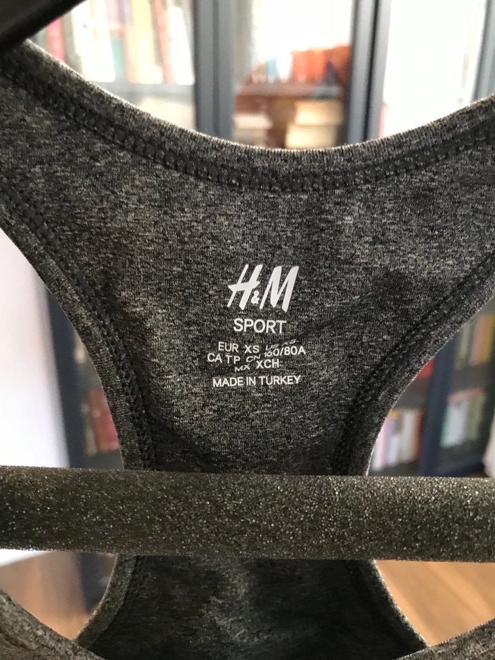 H&m marka Gri Sporcu Sütyeni Mini Boy - Görsel 2
