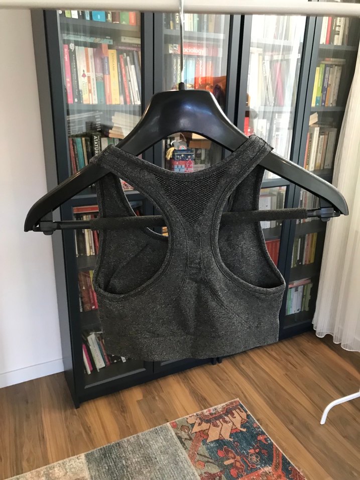 H&m marka Gri Sporcu Sütyeni Mini Boy - Görsel 3