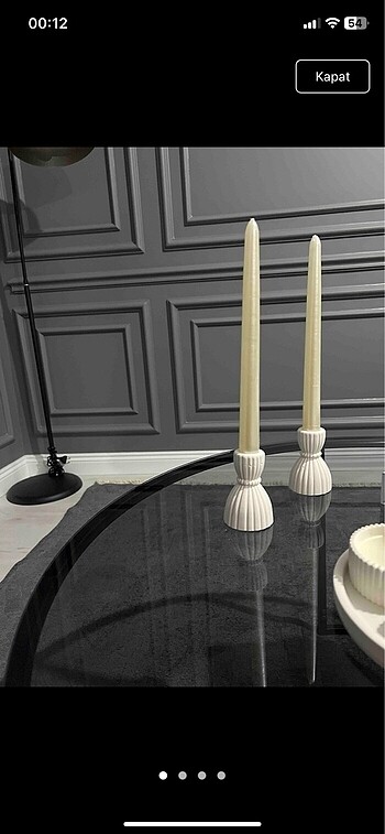 İkili beton şamdan set