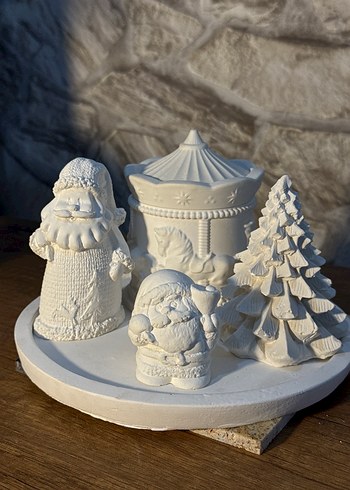 Beyaz Noel Figürleri Seti 6 parça - Görsel 2