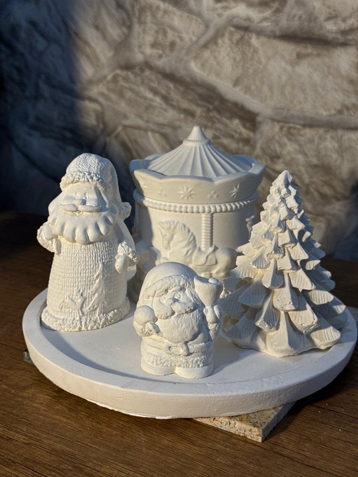 Beyaz Noel Figürleri Seti 6 parça - Görsel 2