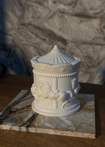 Beyaz Dönen At Figürlü Dekoratif Objeler atlı karınca - Görsel 4