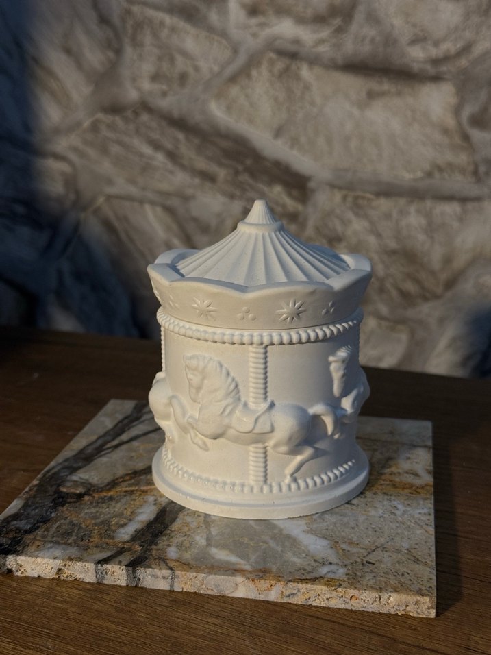 Beyaz Dönen At Figürlü Dekoratif Objeler atlı karınca - Görsel 4